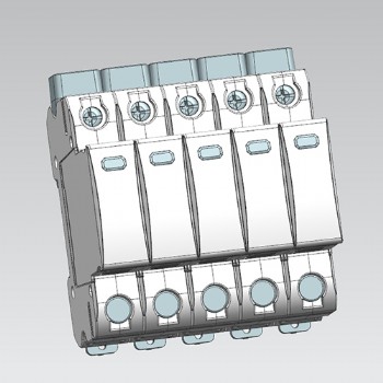 Multi-pole connection surge suppressor for photovoltaic systems