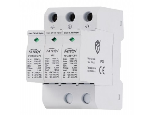 type 1+2 12.5kA PV surge protector